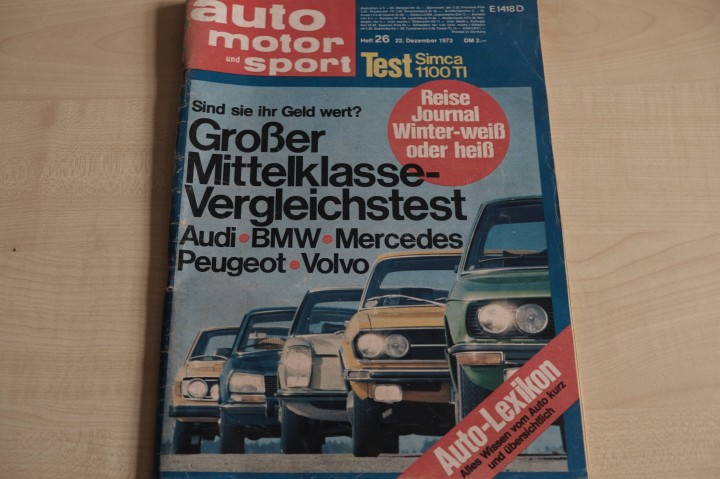 Deckblatt Auto Motor und Sport (26/1973)